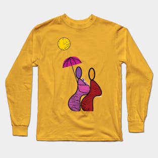 illustration of loved parents Long Sleeve T-Shirt